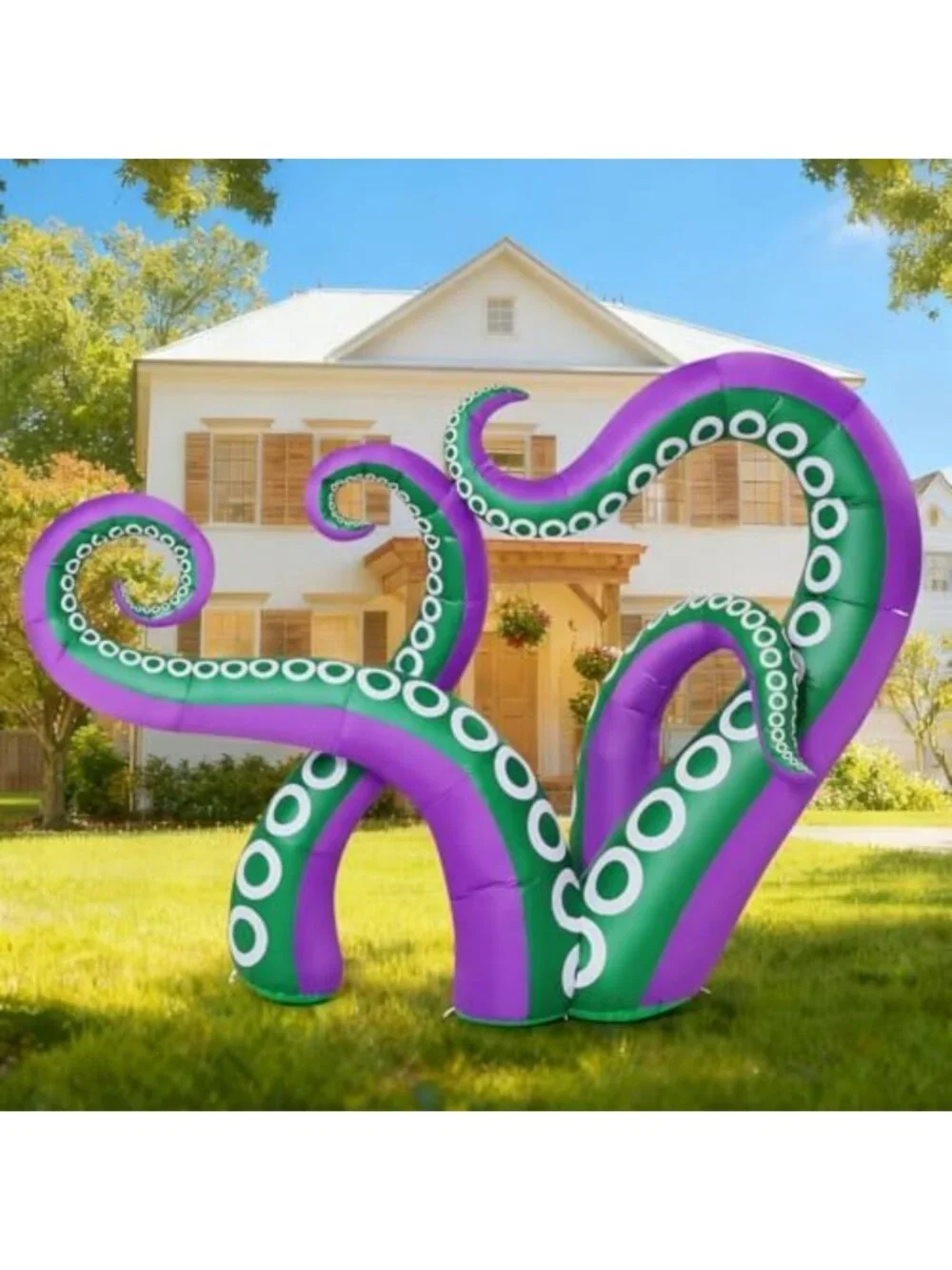 7.2FT Inflatable Octopus Holiday Decor | LED Lighted Outdoor Yard Decoration